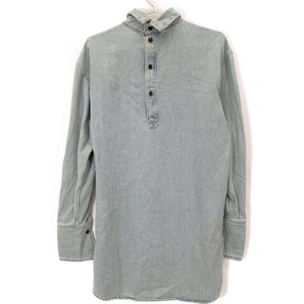 DRIES VAN NOTEN Half-button denim shirt tops 1 blueUsed