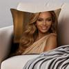 SINGER BBeyoncé Giselle Knowles Cushion Cover Pillowcase Antidustmite Invisible Zipper Short Plush Sofa Cushion