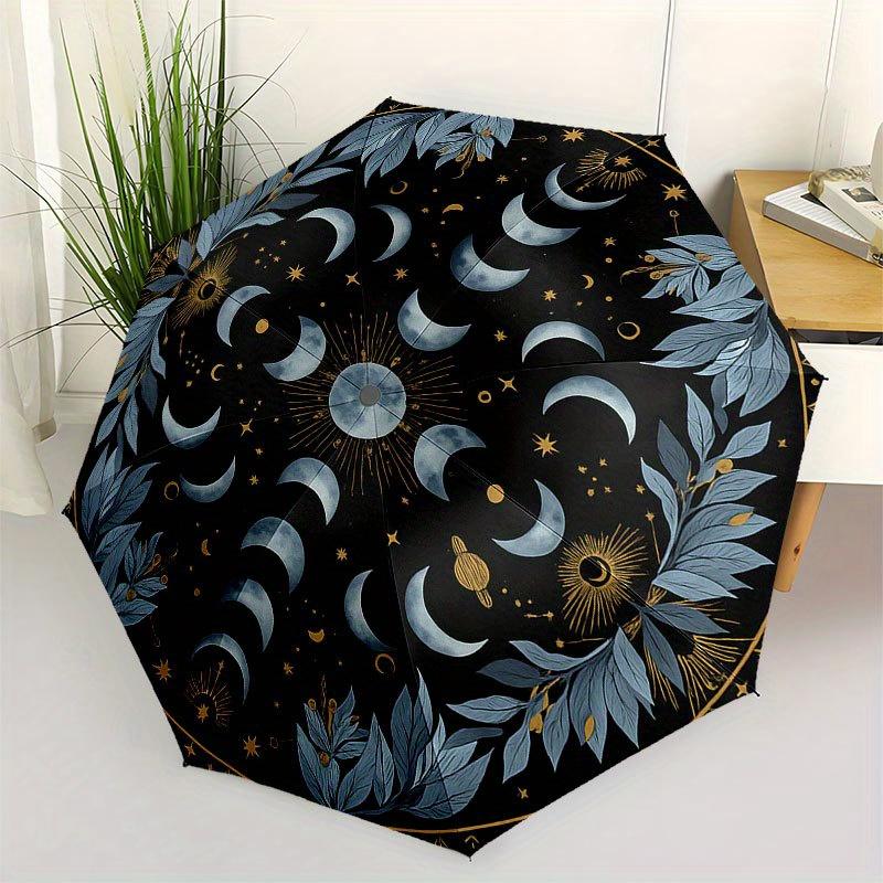 

Mystic Moon Phases Wall Art: Celestial Decor for Your SpaceUmbrella with Cute Design, Portable 3-Fold Compact Umbrella for Men & Women, Valentine s Da
