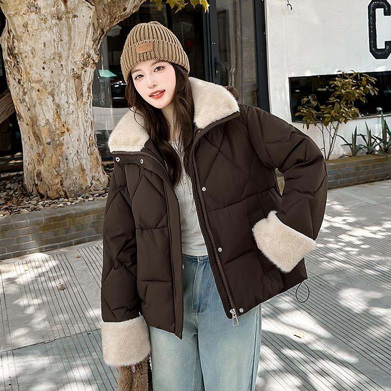 Podzim Zima Zahustit Teplá Parka Ženy Neformální Sladké Jednobarevné Velká kapsa Volná Kabát s kapucí Bundy Outwear