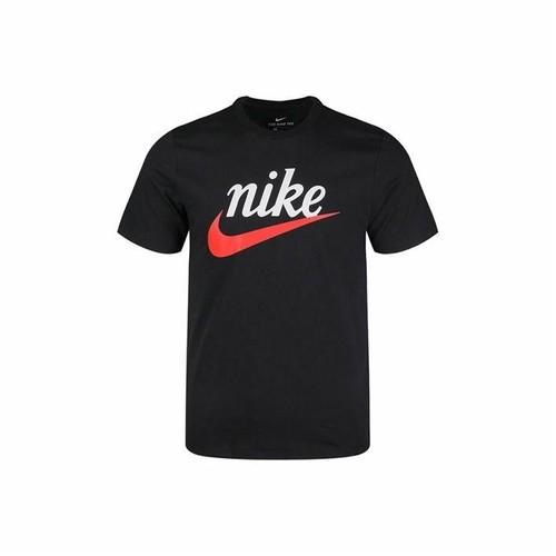 

Nike Мужская черная дышащая футболка с коротким рукавом и логотипом, с круглым вырезом S