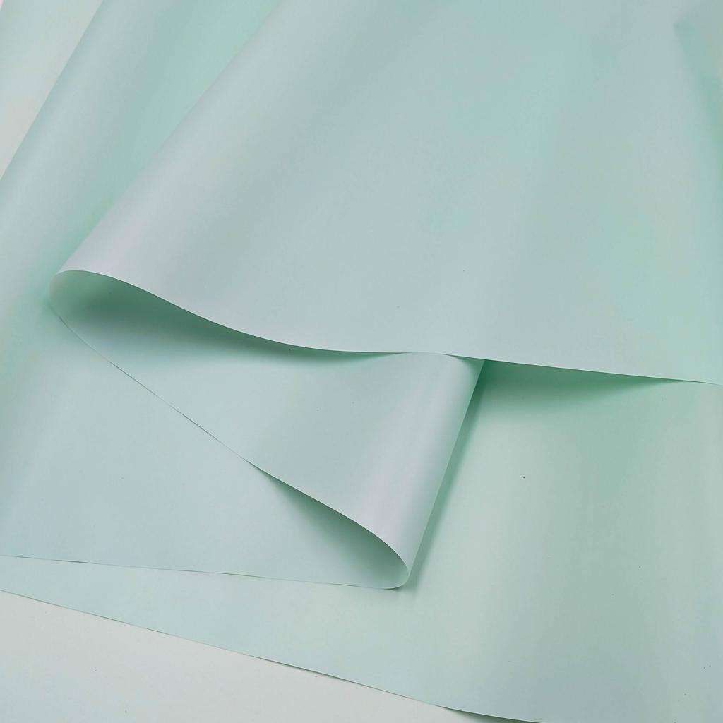 Folia Florystyczna Matowa - "Matte 90'S" - Pastelowy Zielony - Rolka 58Cm X 20M