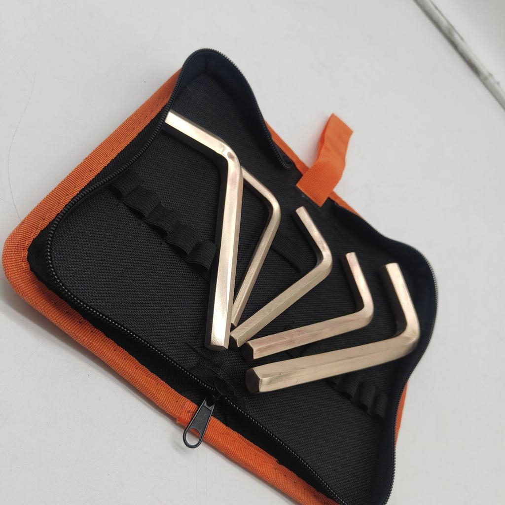 Petrochemical Gas Station L-Wrench Set: Non-Magnetic, Non-Sparking, Copper, Explosion-Proof Hex Wrenches
