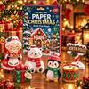 Artistic Paper Folding Tools Christmas Origami Set for Beginners, DIY Holiday/Nativity Scene/Gingerbread Candy Easy Instructions Beginners Craft Kit,