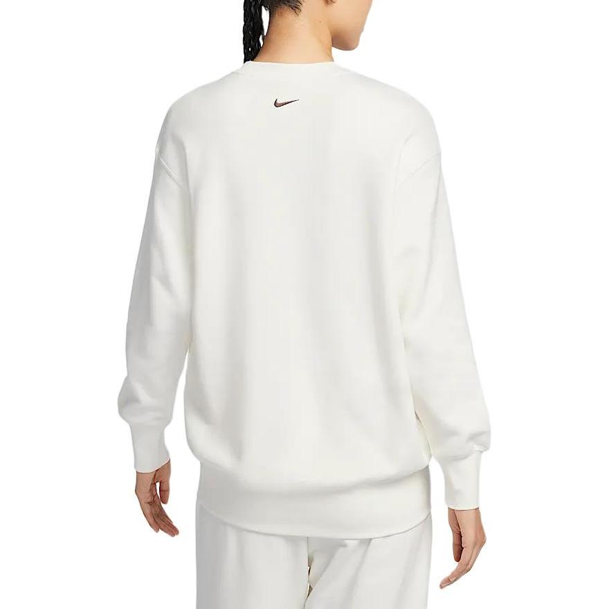 Nike Sportswear Oversized Crew Neck Fashion Comfortable Sweatshirt Women Sweatshirt White HV8462133
