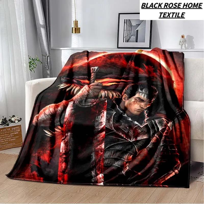 Fashion Art 3D HD Printed Berserk Anime Blanket Family Bedroom Sofa Bed Sheet Plush Sleeping Blanket Camping Warm Cover Blanket
