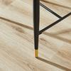 2-Piece Set Bar Stools in Light Brown Chenille, Height-Adjustable, Black-Gold Tall Chairs with Backrest & Leg Rest, Suitable for Kitchen Island & Bar