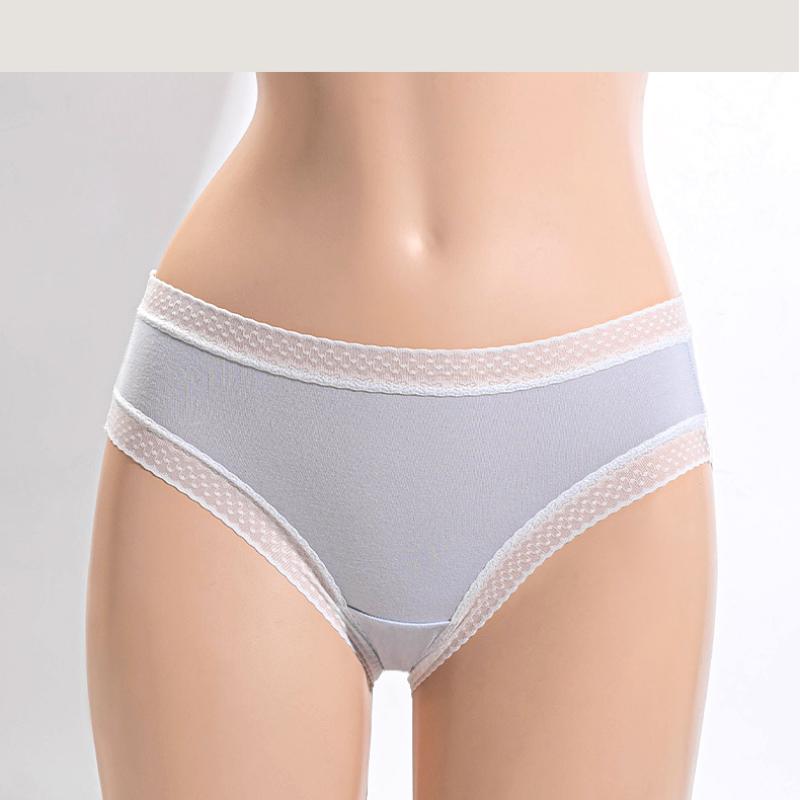 Chiloți dantela pentru femei, întrepicior antibacterian din bumbac, dorință pură, mărime mare, vară talie medie, tricot fată tânără, stil sexy subțire.