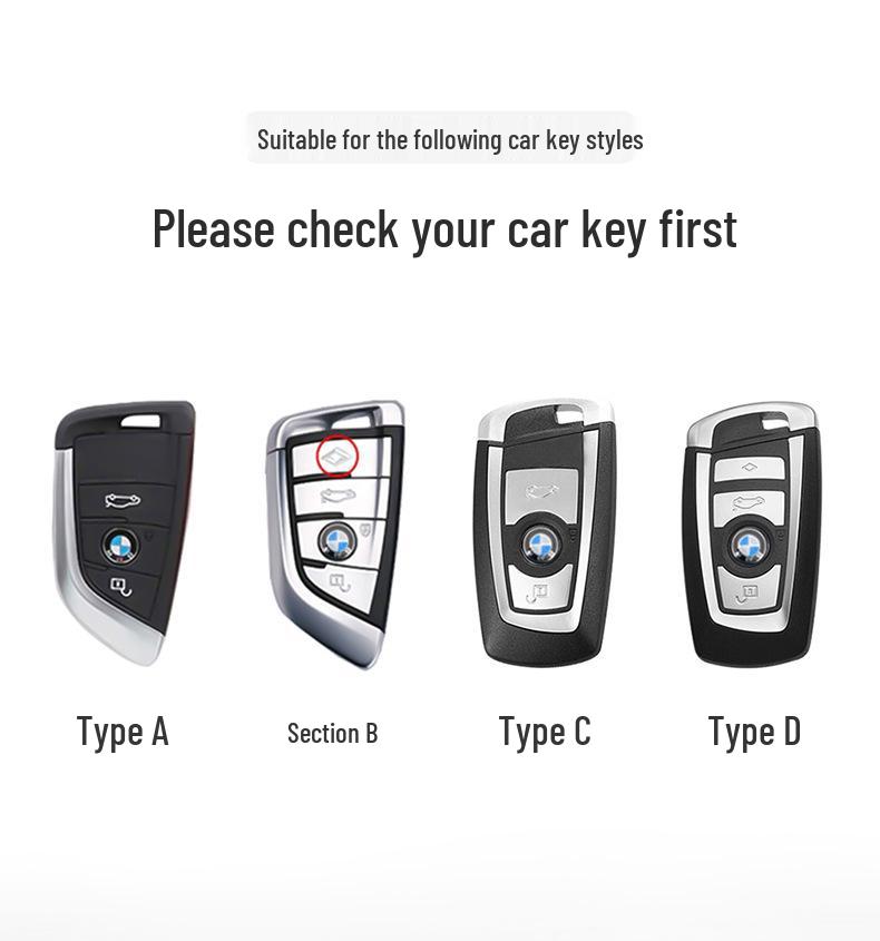BMW Key Cover for Series 1, 3, 5, 7, X1-X5, iX3, I3, 320, and 530 Models.