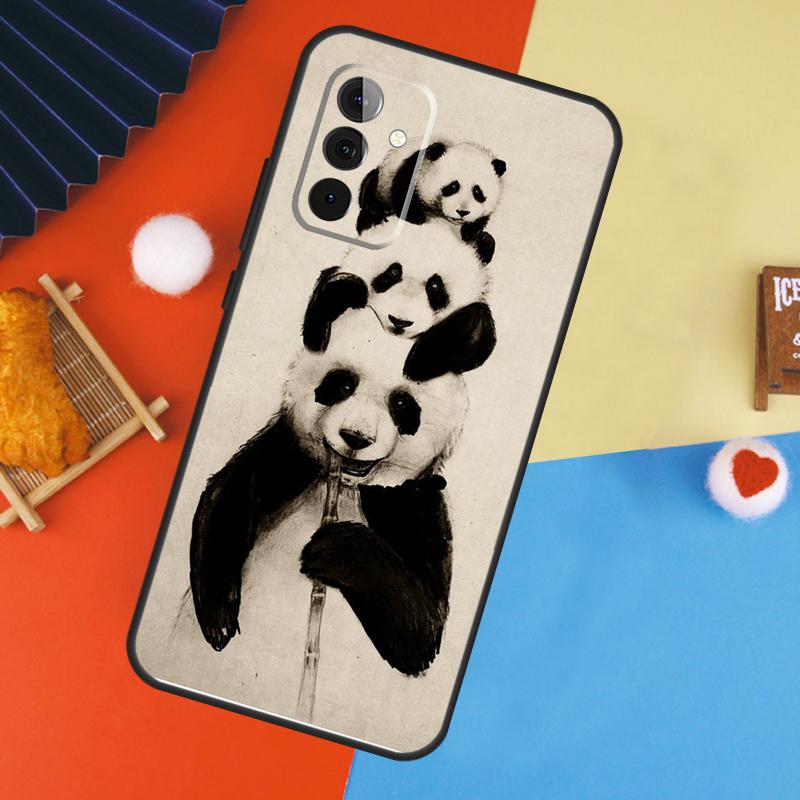 Panda Animal Cute Bear Case For Samsung Galaxy A53 A33 A13 A54 A34 A14 A56 A36 A16 A06 A12 A32 A52 A35 A17 A15 A55
