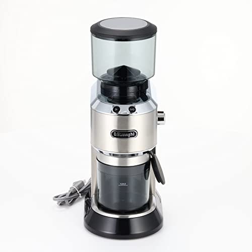 De'Longhi Coffee Grinder De'Longhi KG521J-M Cone Type Coffee Beans 350g Safe Design Coarse to Extra Fine Grind 18 Grain Sizes LCD Display Low Friction
