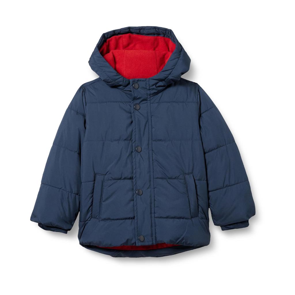 Amazon Essentials Heavyweight Hooded Puffer Sizes Boys' Jacket, Navy, 135-145