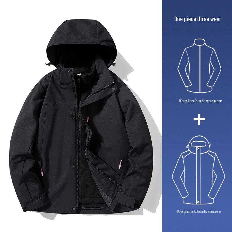 2024 New Unisex Winter Outdoor Jacket: Detachable Three-in-One Down Jacket L