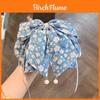 Blue Floral Hair Clip With Butterfly Bow For Womens Hairstyles Summer 2025