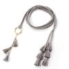 Braided Design Braided Tassel Belt Tassel Detail Dress Waistband Fashion Knit Belt  Waist Accessory