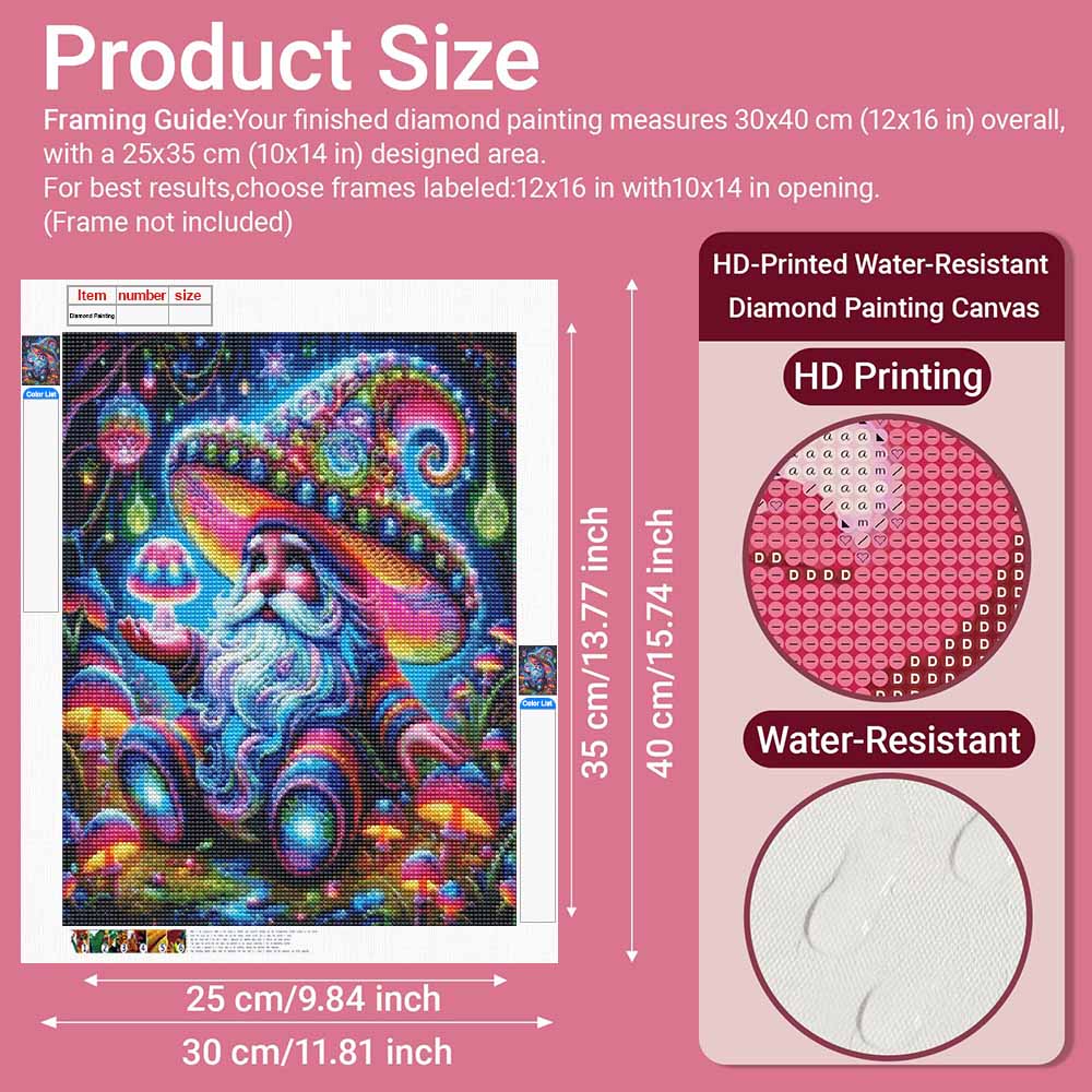Diamond Painting Magical Gnome Fantasy Mushroom Art DIY 5D Home Room Decoration Kit