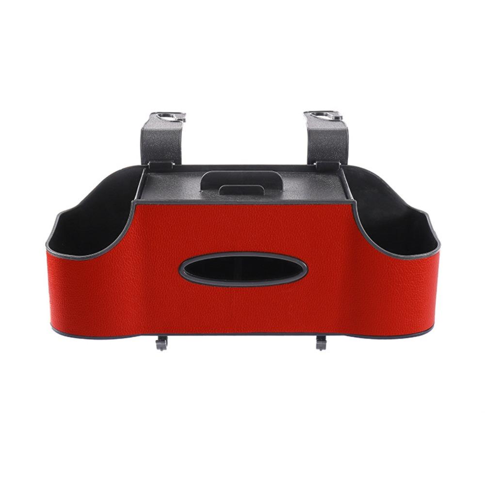 1Pc Auto Interior Storage Car Tissue Box Holder with 2 Cup Holders 4 Color Backseat Organizer Creative Organizing Headrest Hooks