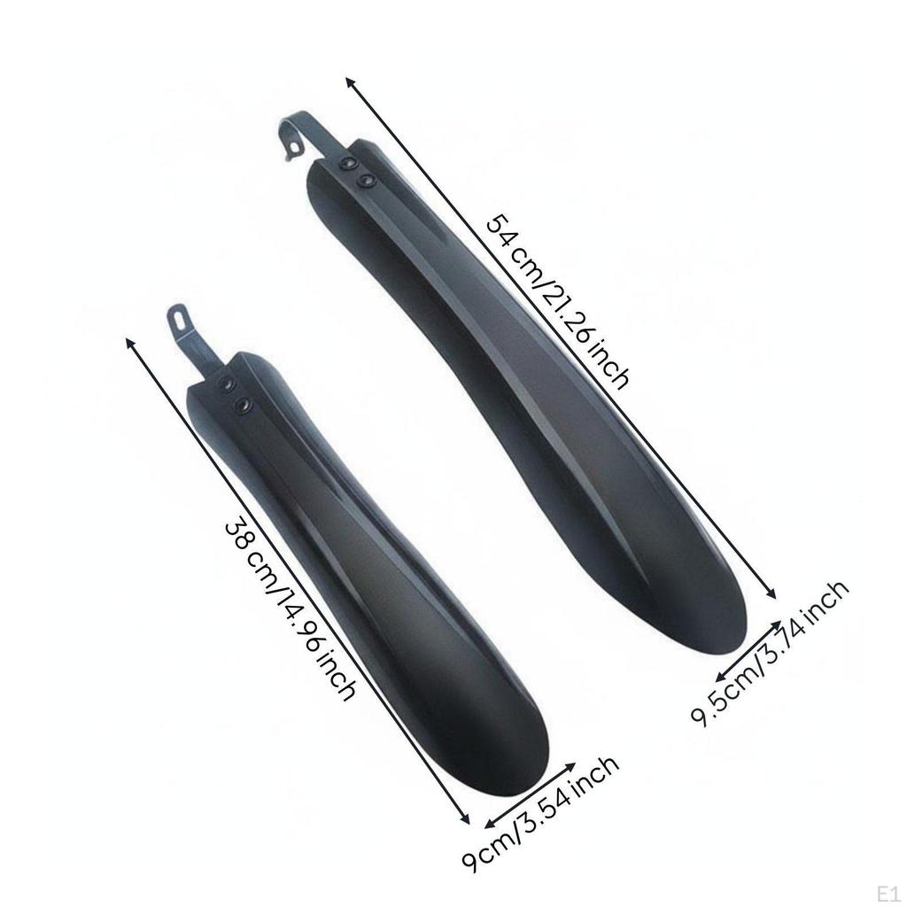 2 Pieces Mountain Bike Mudguards Thickened Front and Rear Fenders Wide Coverage
