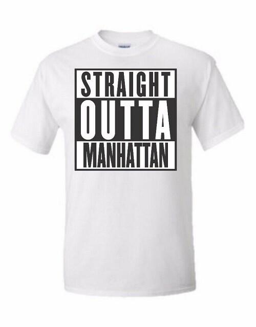 Straight Outta Manhattan NYC T shirt Tee 5 Boroughs New York City Graffiti XXXXL