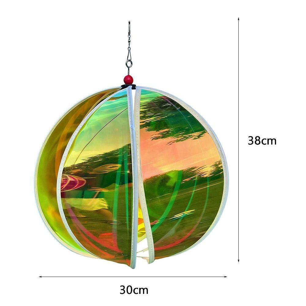 Bright Film Hot Air Balloon Wind Spinner Colorful Design Fantasy Style Hanging Wind Twister Hanging Type Plastic Material