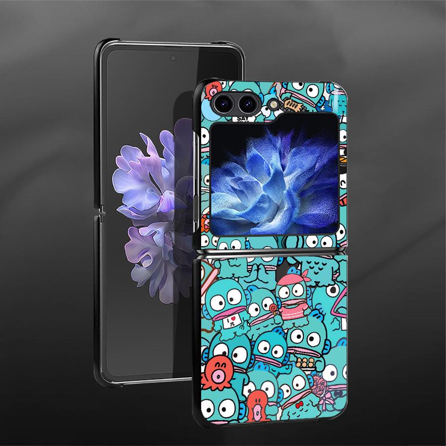 

Back Phone Cover Funda Case for Samsung Galaxy Z Flip 7 6 5 4 3 Flip5 Flip3 Flip4 Flip7 FE Flip6 Sanrio Cute HANGYODON Galaxy Z Flip6