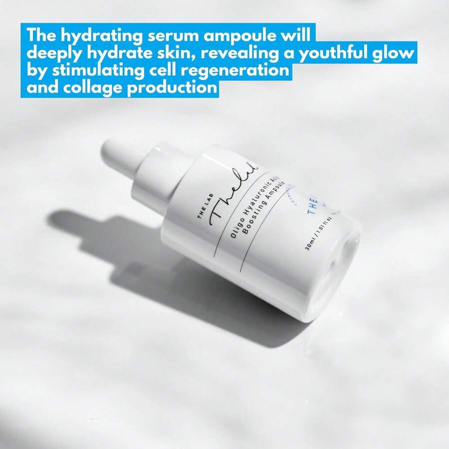 THE LAB by Blanc Doux Blanc Doux Oligo Hyaluronic Acid Serum 30ml - Deeply Intense Hydrating Daily Oil-Free Essence Ampoule VEGAN Face Moisturizer