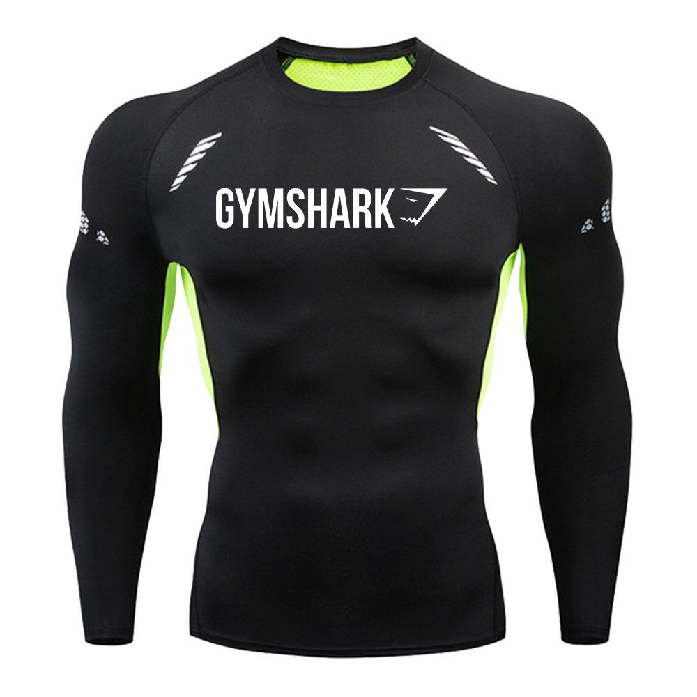 GYMSHARK Men s Quick Dry Long Sleeve Compression Shirt - Breathable Training & Running Sportswear M