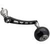 HEIGHTEN Adjustable Reel Handle with 38mm Compatible with Shimano and Daiwa Spinning Aurora Series 65-70mm Knob, Reels, (Black & Gunmetal) (HT27302)