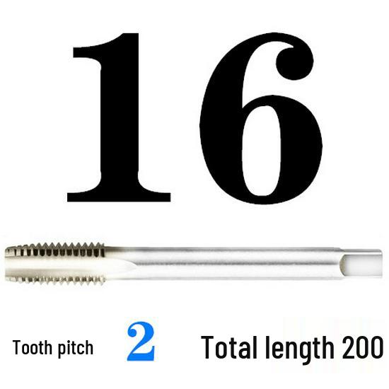 Extended Shank Fine Thread Tap for Hand and Machine Use, Non-standard Sizes M4-M24