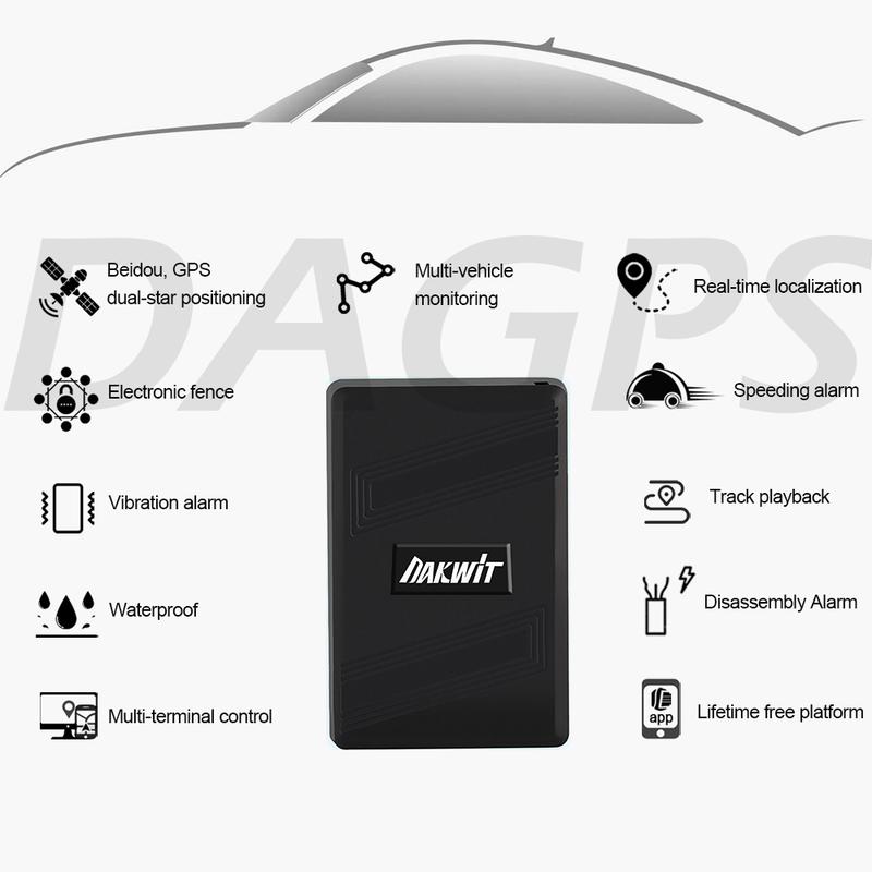 DAGPS Tracker TK600 10days Standby Time Portable mini GPS 1500mah Battery Hidden GPS Tracker With Magnet For Car Kids Personal