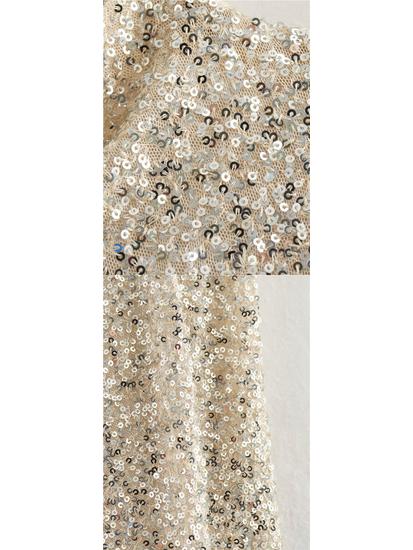 European Style 2026 Women's Sequined Evening Gown - Elegant, Padded Shoulders, Slim Fit, Sexy Beaded Design.