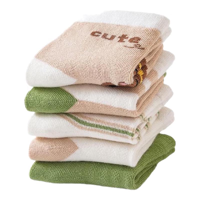 Yuzhaolin Kids  Breathable Mid-Tube Cotton Socks M