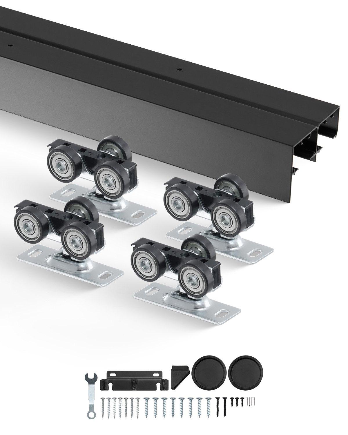 VEVOR Bypass Door Hardware, 4ft Heavy