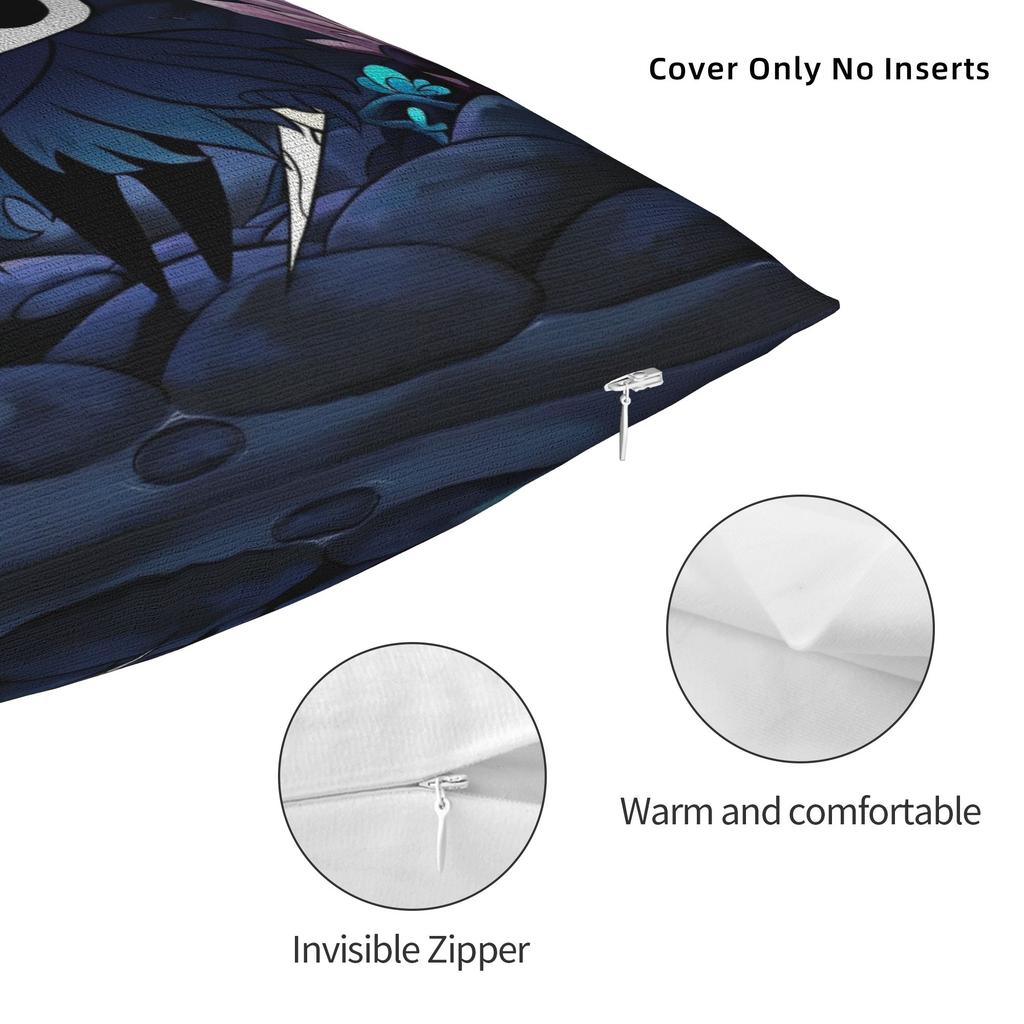 Hollow Knight Silksong Square Pillow Case Polyester Throw Pillow Hornet Game  Casual Cushion Covers