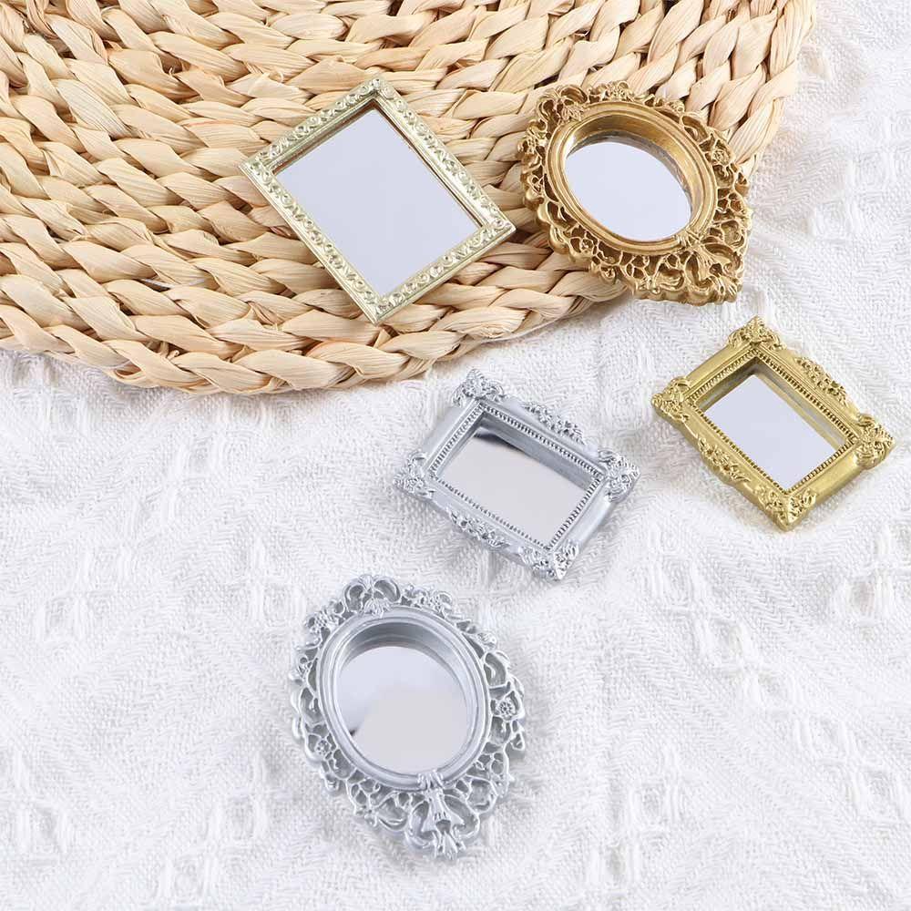 1/12 Doll House Decor Mini Tiny Elegant Miniature Ornament Dollhouse Mirror Furniture