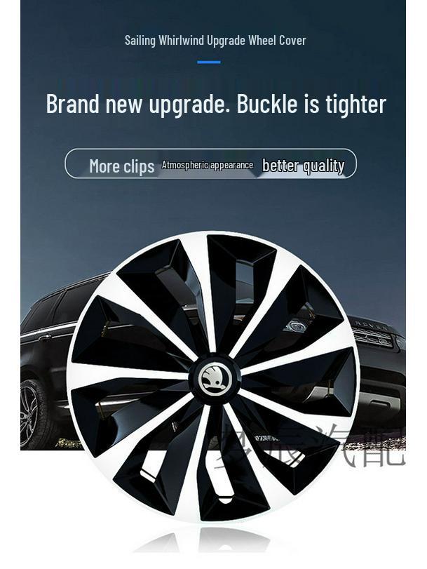 Compatible 14" Wheel Hub and Tire Caps for Volkswagen Skoda Fabia/Rapid Steel Rims