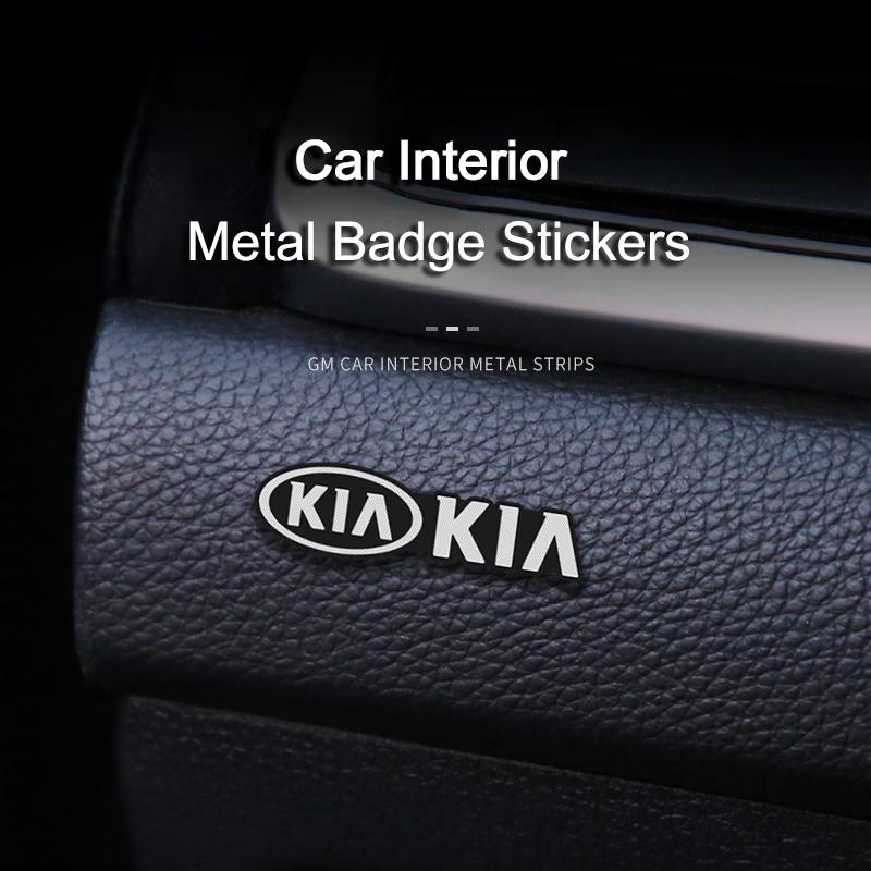 5Pcs/10Pcs Mini Aluminum Car Decorative Stickers For KIA K3 Sportage Carnival K5 Seltos Pegas KX1 EV5 Sonet EV6 K4 EV3 Ceed K8