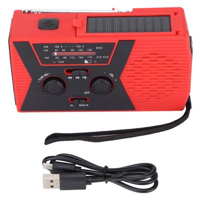 Emergency Crank Radio Solar Powered Radio with 2000mAh Battery Power for Household Emergency Outdoor Survival