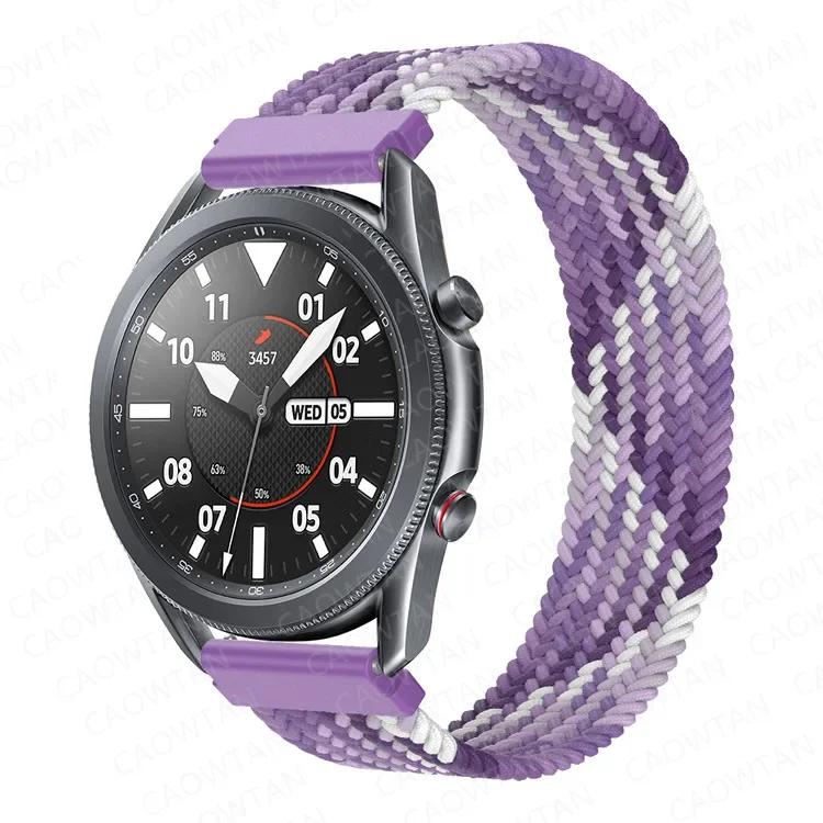 Braided Solo Loop For Samsung Galaxy Watch 4/5/6/44mm 40mm/classic Strap 46 42mm/active 2/Gear S3 22mm 20mm Bracelet Watch Band