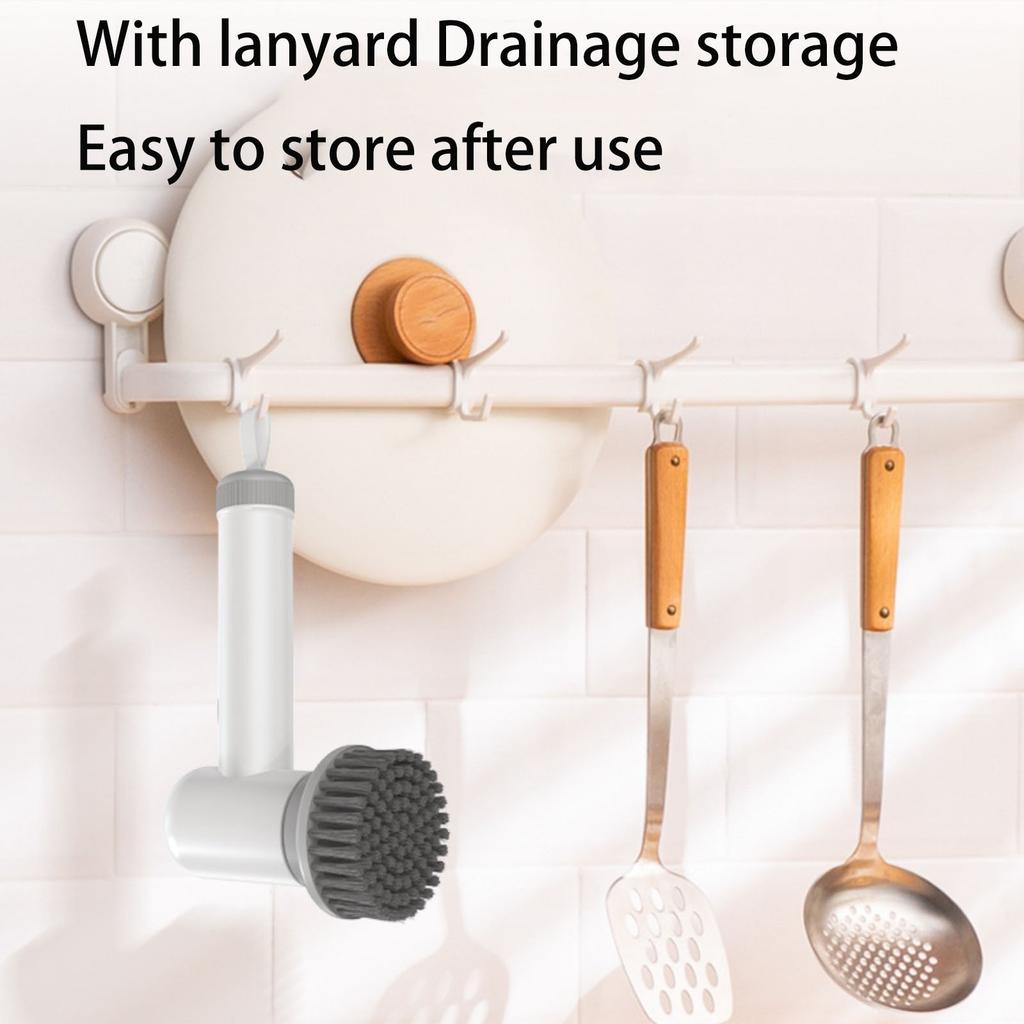 Electric Cleaning Brush Kitchen Cleaning Brush Multifunctional Wireless Charging Brush With Handle