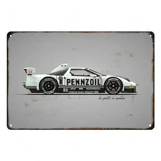 F1 Racing Posters Vintage Metal Tin Signs Decor World Famous Cars Retro Decorative Tin Sign Auto Club Pub Bar Room Wall Art