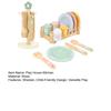Wooden Kitchen Toy Set for Kids Wood Dinnerware Playset with Plates Cups Cutlery And Holders Simulated Play House Kitchen Pretend Toy Gift