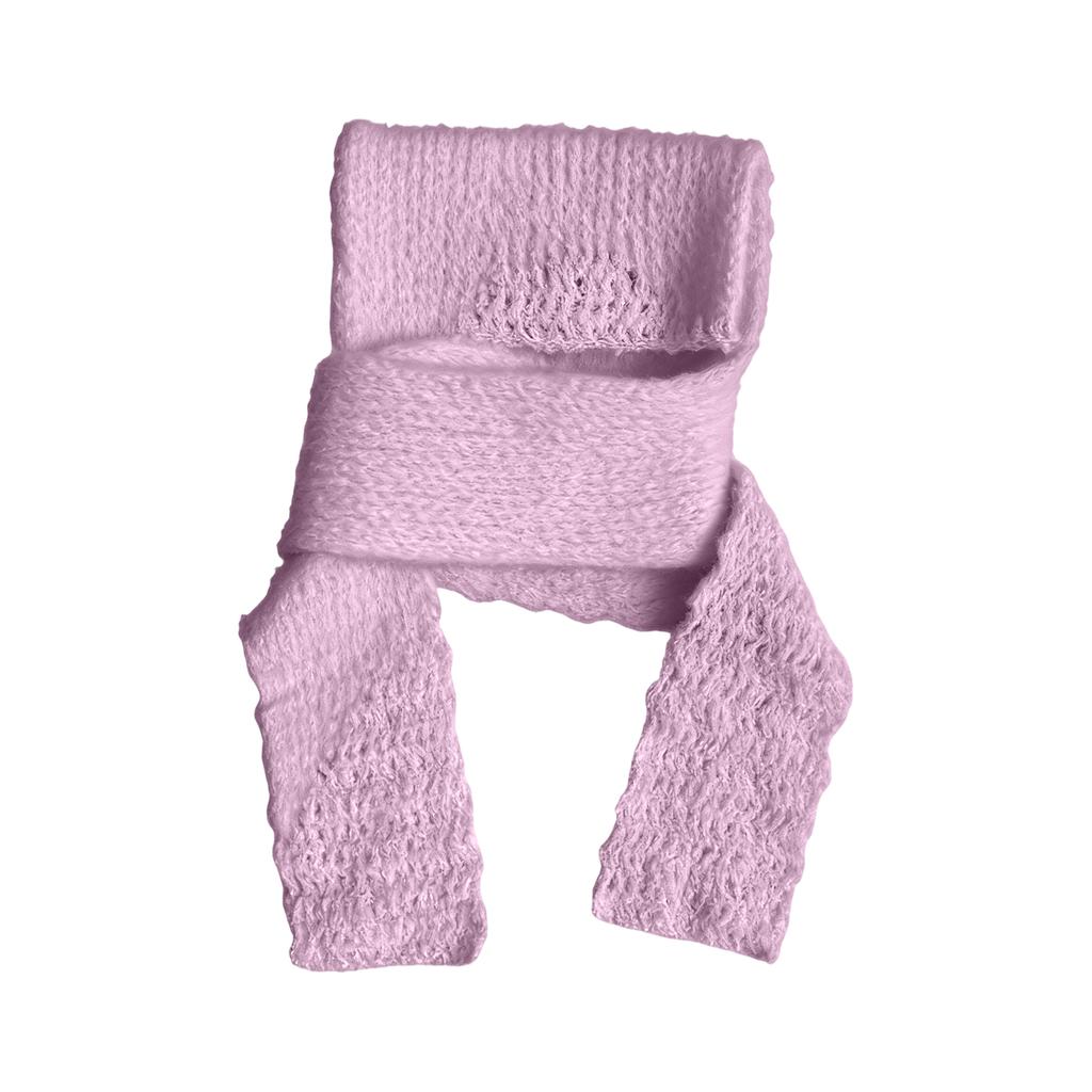 Three-color Crochet Scarf And Warm Knitted Hat