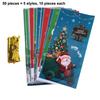 50Pcs Merry Christmas Cellophane Bags With Twist Ties Xmas Candy Gift Bags  Year'S Eve Christmas Party Decoration