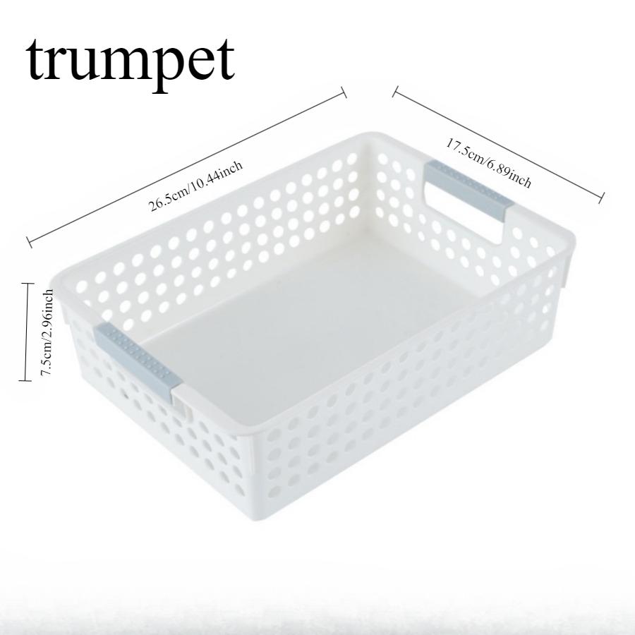 Household hollowed out storage basket for miscellaneous toys and cosmetics, desktop thickened plastic storage basket
