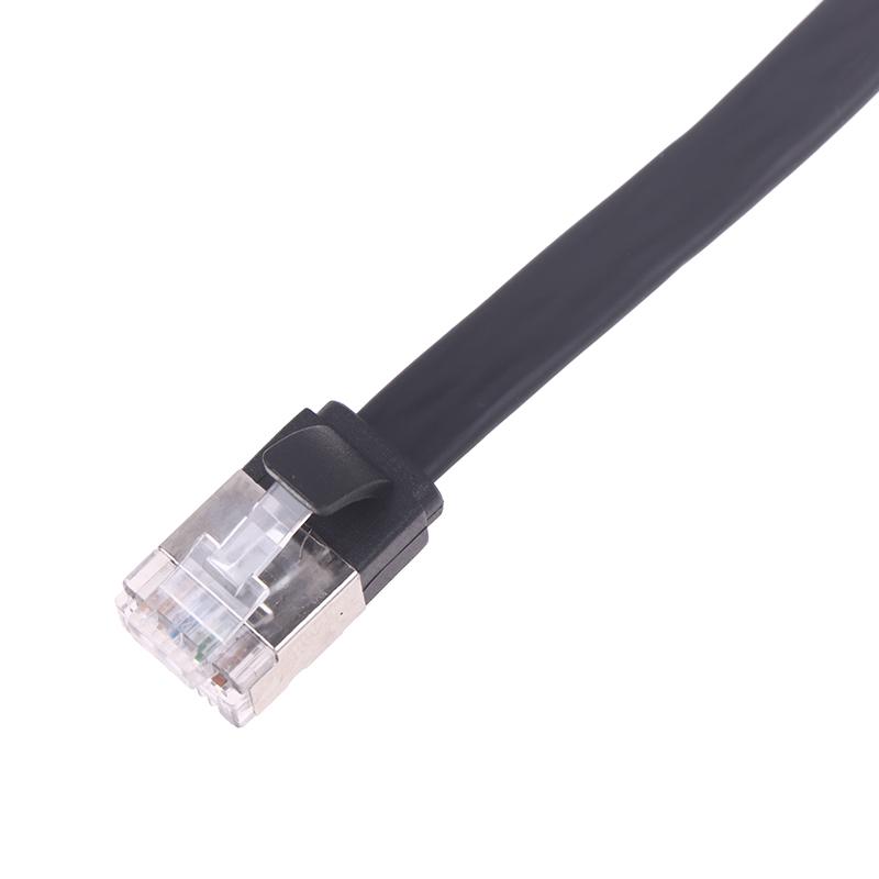 90 Graders Cat7 Nettverksforlengelseskabel Flat Ultra 10G Høyre /Venstre Vinkel Albue Nettverkskabel Rj45 Hann til Hunn Adapterledning