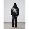 Cleanft Loose Casual Hooded Florals Embroider