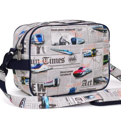 BUNTE Süßigkeiten-Stil Schultasche, Wasserabweisend und Leicht, Shinkansen und Eisenbahnwelt Design, Grau, Wasserabweisend, Leicht, Schmutzabweis