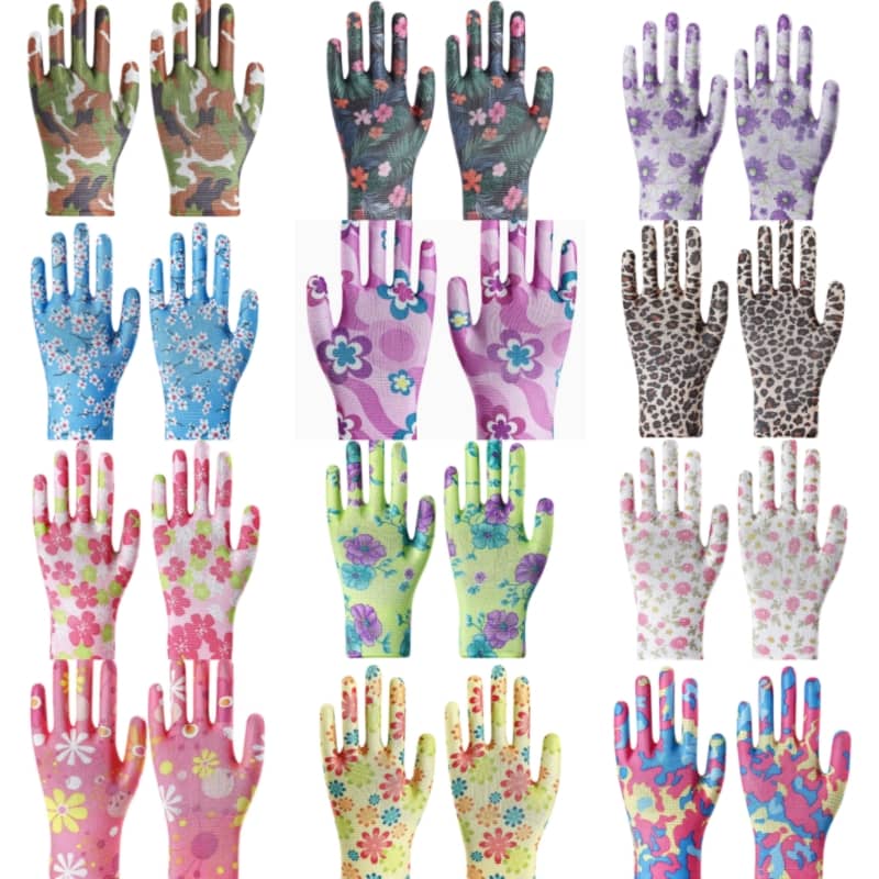 12 Pairs Thin Breathable Nylon Working Gloves - Lightweight Protection for Gardening & DIY 12 Pairs