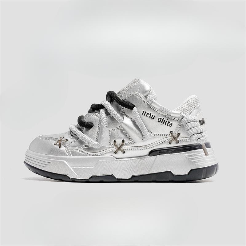 New Design Women Men Bread Shoes Wide Sole Couples Unisex Chunky Sneakers Hip Hop Sports Shoes Preppy Style Fashion Shoes